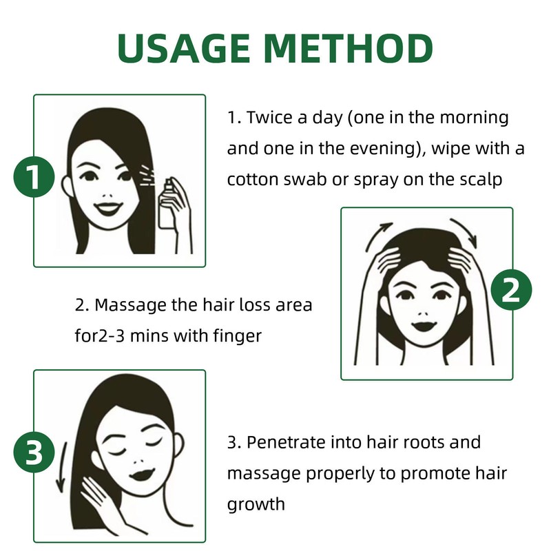 4pcs Ginseng Hair Regeneration Spray Moisturizing Tough Root Hair Regrowth