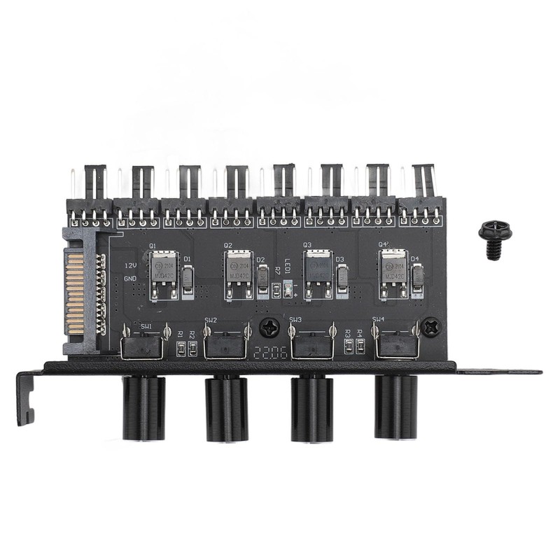 Sanpyl 4 Knob Cooling Fan Speed Controller, 8 Channels, PWM,