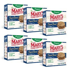 Mary's Gone Crackers Super Seed Classic Crackers, Vegan Friendly, Kosher, USDA Certified Organic, Gluten Free & Non-GMO, 4 Ounce (Pack of 6)