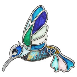 YINYA - Broches de colibrí esmaltados de aleación de zinc para mujeres, adolescentes, niñas, regalos de fiesta, Mediano, Metal, Sin gemas., Azul