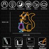 Squirrel Cocktail Neon Sign for Wall Decor Orange Squirrel Neon