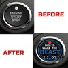 TOOLEPIC Blue Engine Start Button Cover for Ford F-150, Raptor,