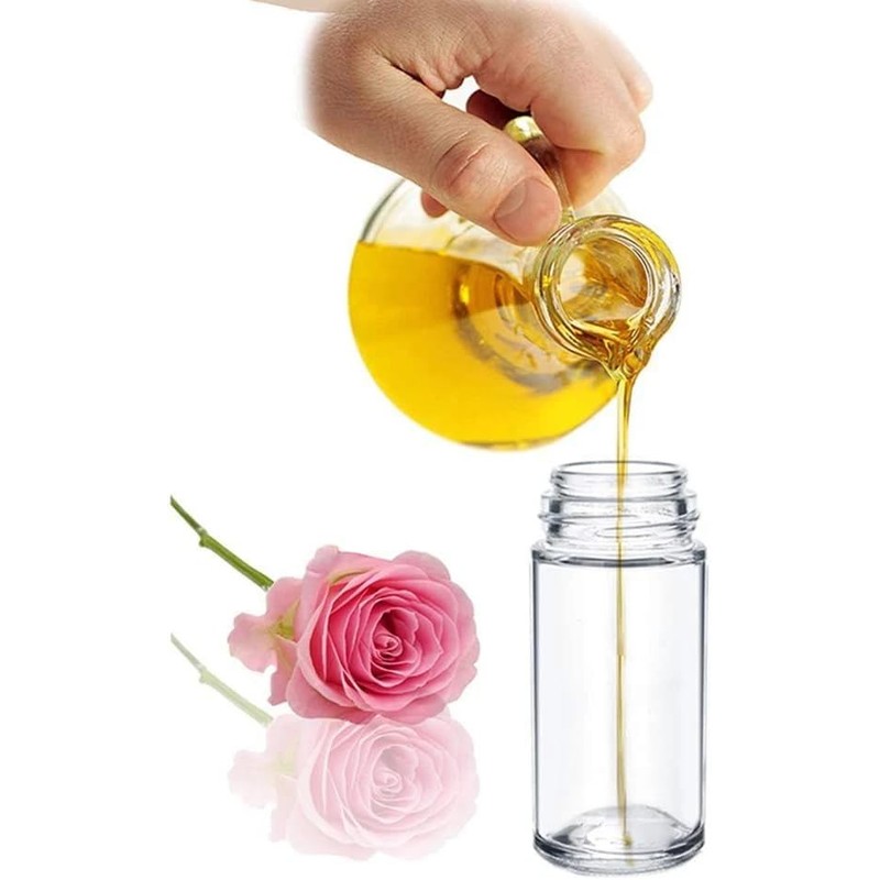 4 Pcs 30ML Clear Empty Glass Essential Oil Roller Bottles