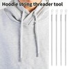 6 Pcs Spring Drawstring Threader Tool,Metal Elastic Rope Threader Clip,Drawstring