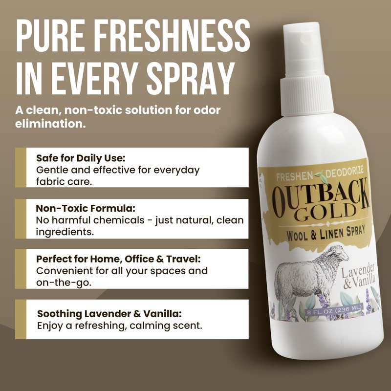 Outback Gold - Linen Spray & Fabric Freshener Spray, Natural