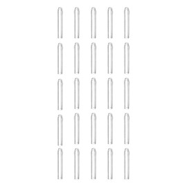 sourcing map 100pcs Round Rubber End Caps 2mm ID Bolt Covers Caps Vinyl Rubber Flexible Screw Thread Protectors for Metal Tube Rod Bolts, Translucent