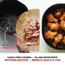 Starfrit Air Fryer Liners - 100Pcs Disposable Parchment Paper Liners - Non-Stick - Oil Proof - Waterproof - 8” Round for 5-8 qt Baskets