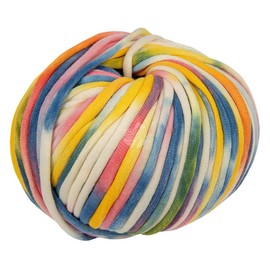 LANA GROSSA Gelato Soft Filled Cotton Tube Band with Colourful Speckle Print Hand Knitting Yarn Made of 52% Cotton and 48% Polyamide 100 g Wool for Knitting & Crocheting 80 m Yarn