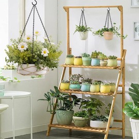 Hanging Basket Chain, 3 Pack 16 Inch Chain for Hanging Plants, Black Plant Chains for Hanging Baskets, 3 Leads Hanging Chain with Hooks for Flower Pots Basket Bird Feeders Sign Wind Chime Billboards