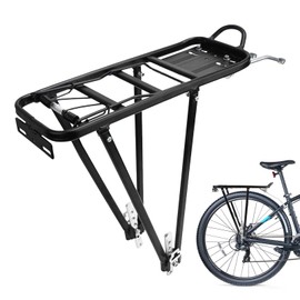 Cycling Rear Carrier Rack - 77lbs Sturdy Pannier Rack,Luggage Carrier Rack, Cargo Rack Mount, Carrier Luggage Rack for Cycling Travel