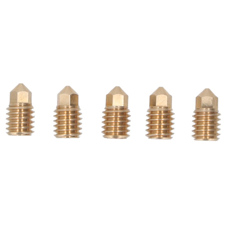 5Pcs 3D Printer Brass Nozzles Tight Connection Heat Resistant 500℃