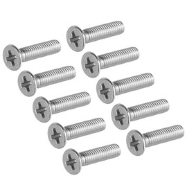 sourcing map Flat Head Machine Screws Phillips Screw Stainless Steel Screws M3 x 12 mm Pack of 50