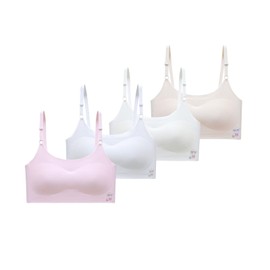 brasier de entrenamiento para niñas, con espalda cruzada, brasier deportivo sin costuras, brasier para adolescentes, cómodo sin costuras, brasier para niñas con almohadilla extraíble de copa Mini-A,