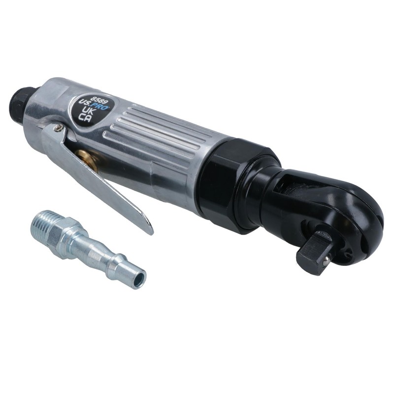 US PRO 3/8 Drive Stubby Mini Air Ratchet 8589