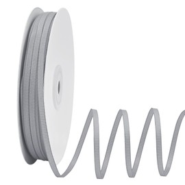 Ribreeze 1/8 inch Silver Grosgrain Ribbon 100 Yards for Gift Wrapping Weddings DIY Floral Decor Sewing & More