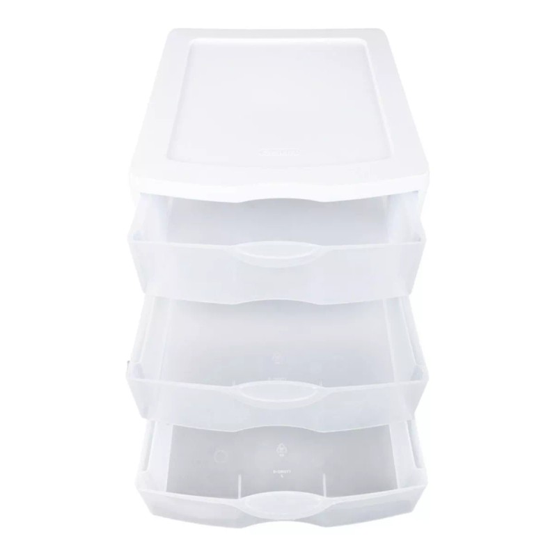 Sterlite Cajonera Organizador 3x Cajones Plástico Transparente