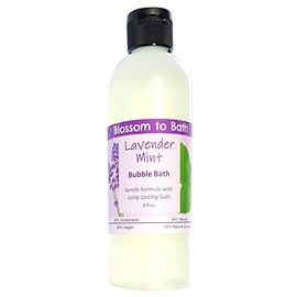 Lavender Mint Bubble Bath (8 Ounce) - Pure Essential Oil Fragrance - Makes A Fun Filled Tub with a Cheerfully Relaxing Scent