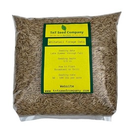 TnT Seed Company Whitetail Forage Oats, Food Plot Seed, Throw and Grow Seed, Extremely Fast Growth, Late Season Planting, Will Provide Tons of Forage Well Into The Winter Months (5 lbs (1/16 Acre)