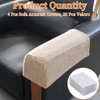 4 Pcs Armrest Chair Covers With 20 Velcro Set, Stretch