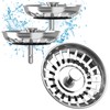 2 Universal Sink Strainer Baskets, Strainer Basket, Sink Replacement Part,
