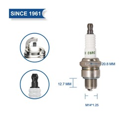 TORCH E6RC Bujía Reemplaza por BR6HSA/ BR6HS Bujía, por 98076-5671G/ 98076-5691G Bujía, por WF20TT/W20FR-L/W20FSR-U Bujía, OEM