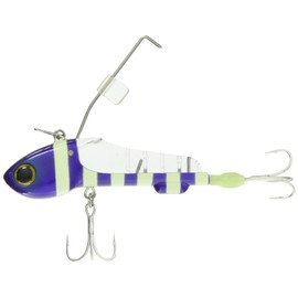JACKALL Tenya Land Anchovy, Hybrid, 0.7 oz (20 g), Purple/Glow Stripe
