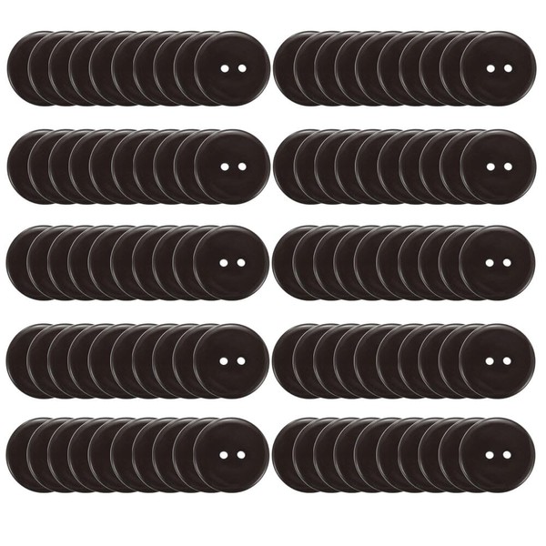 100 PCS Round Black Button 10mm Resin Sewing Buttons 2