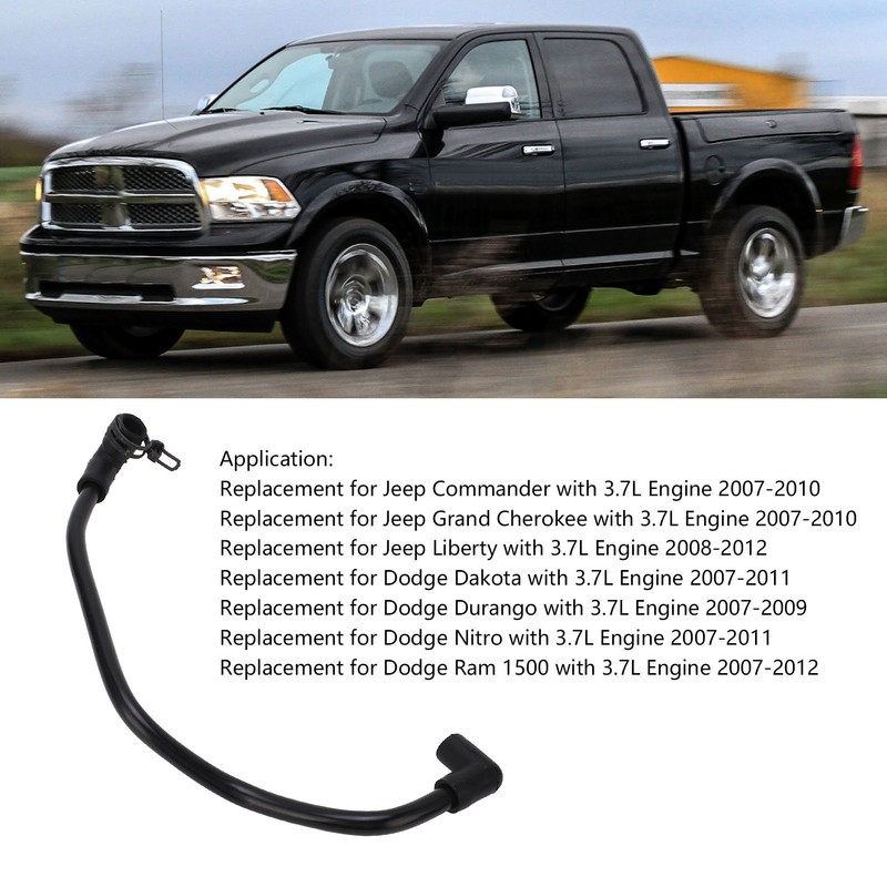 Crankcase Ventilation Hose 53032993AE Flexible Black Replacement For Jeep Commander