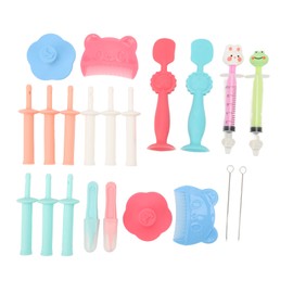 21Pcs Baby Grooming Kit Gas Reliever Nasal Aspirator Comb Brushes Tweezers Newborn Healthcare Kit