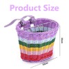 Rainbow Stripe Bicycle Basket, PP Material Oycle Organizer, for Most