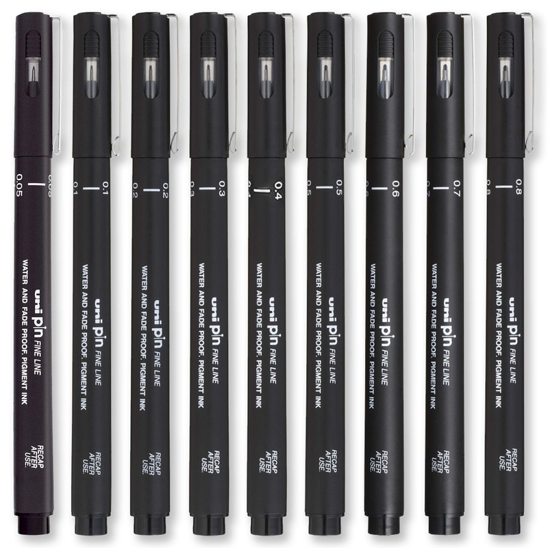 uni-ball PIN Fineliners | Black Fine Tipped Writing Pens |