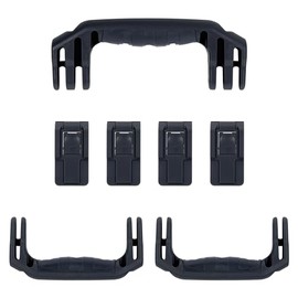 Pelican 1607 Replacement Handle & Latch Set by ColorCase - Black Handles & Push Button Latches Latches