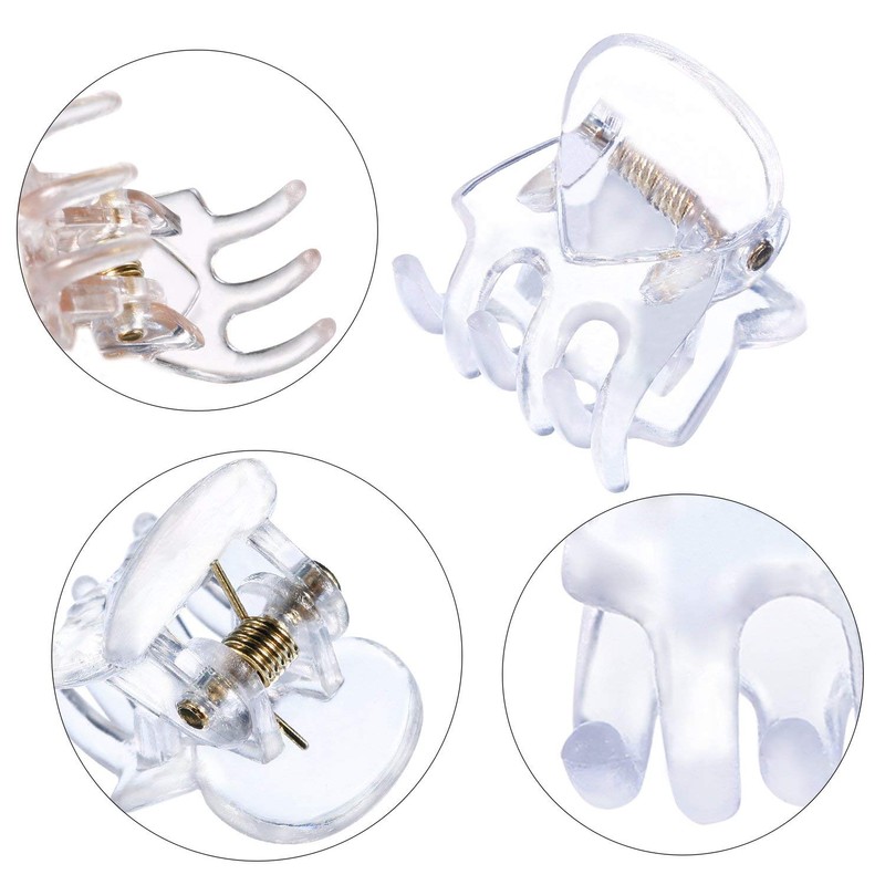 Mini Hair Clips Plastic Hair Claws Pins Clamps for Girls