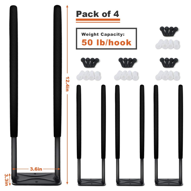 Heavy Duty Garage Tires Hooks Wall Mounted Hanger Tool Organizer