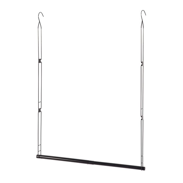 STORAGE MANIAC Hanging Closet Rod, Adjustable Width and Height Closet