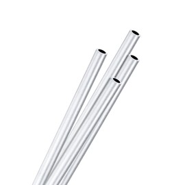 M METERXITY 4-Pack 250mm 6063 Aluminum Round Tube, 2mm ID 3mm OD Seamless Aluminum Tubing for Construction/Machining/DIY Crafting, Metal Straight Pipe [0.08x0.12x9.8IN]