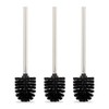 Relaxdays Toilet Brushes, 80% plastic 20% stainless steel, Black, 35