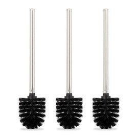 Relaxdays Toilet Brushes, 80% plastic 20% stainless steel, Black, 35 x 8 cm