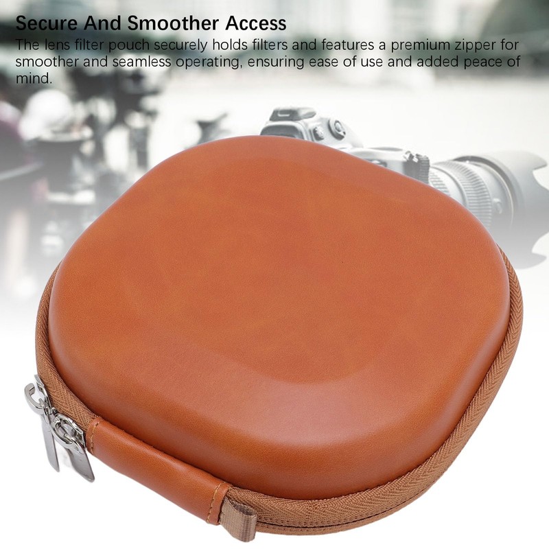 Camera Filter Pouch, PU Leather 5 Layers Lens Filter Case