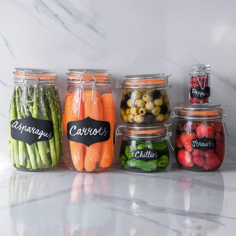 Argon Tableware Chalk Board Labels Stickers for Glass Storage Jars