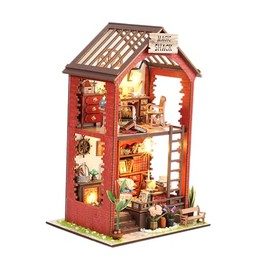 MZYTOZA Martin‘s Book Room Book Nook Kit, Wooden Diorama Craft for Adults, Mini Book Room House 1:24 Scale