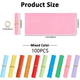 JUGUTA Loose Tombola Pack of 100 Colourful Mixed Tombola Loose Loose for Labelling Yourself Colourful Small Notes Labelling Empty Raffle Loose for Birthday Anniversary