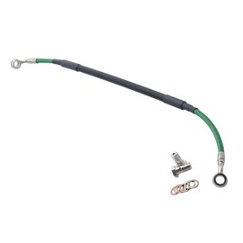 Tusk Rear Motorcycle Steel Braided Brake Line Standard Length Green For KAWASAKI KX450F 2006-2018