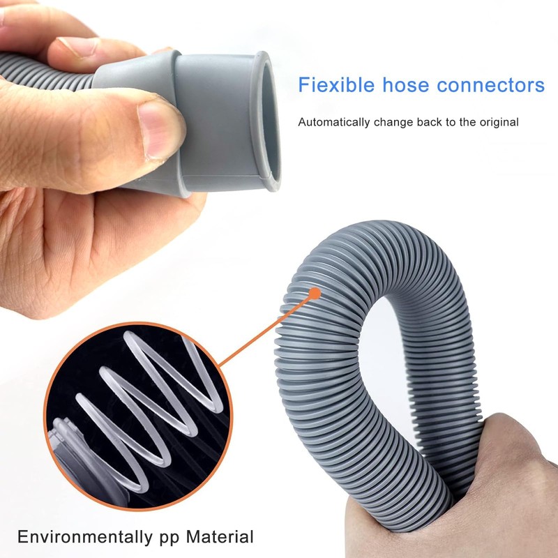 Xpieoyrm 1.5 m Drain Hose Extension Set, Diameter 20 mm,