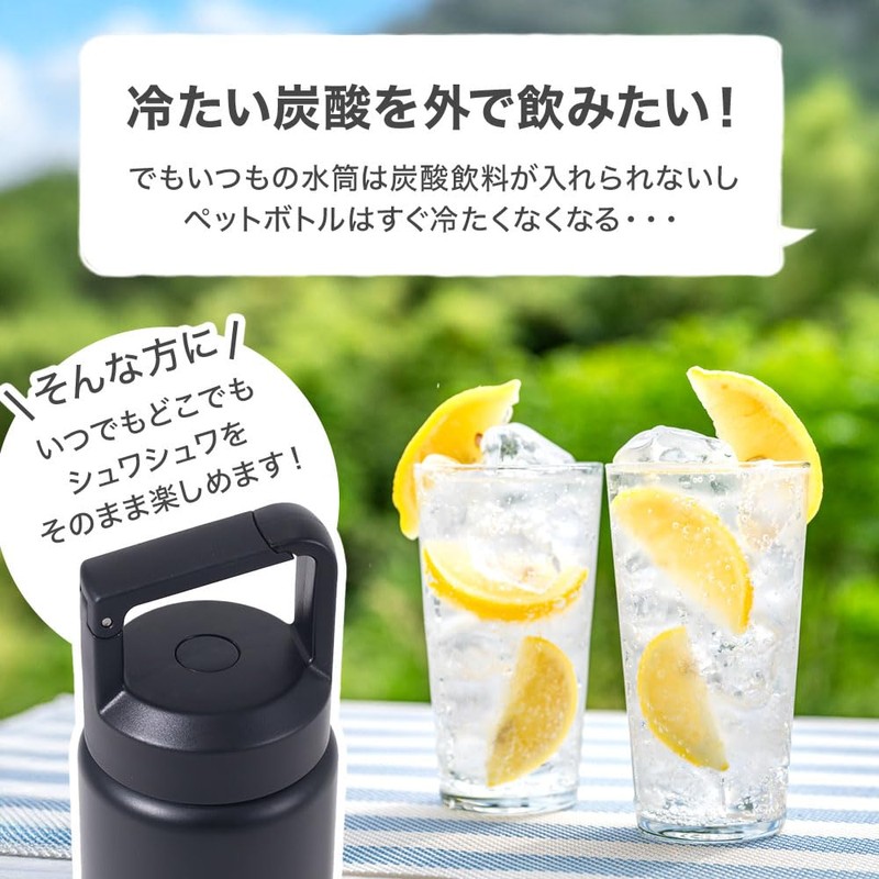 SUGGEST Carbonated Vacuum Stainless Steel Bottle, Cold Insulation, Choose from