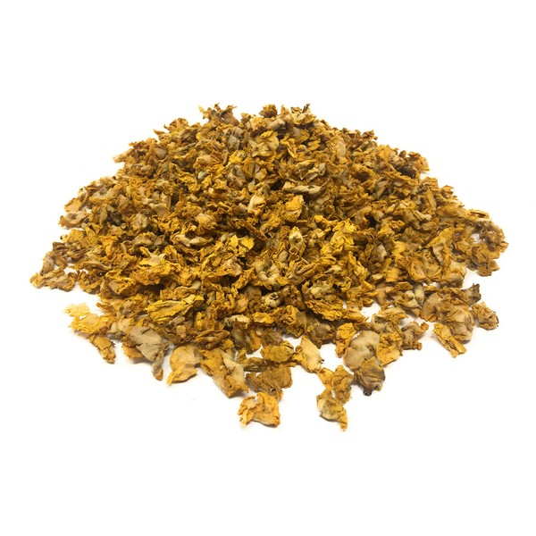 100% Dried Mullein Flowers (Verbascum thapsus) | Net Weight: 0.52oz / 15g | Soothing, slightly sweet tea with many benefits - Used for edible flower decorations on salads / toppings