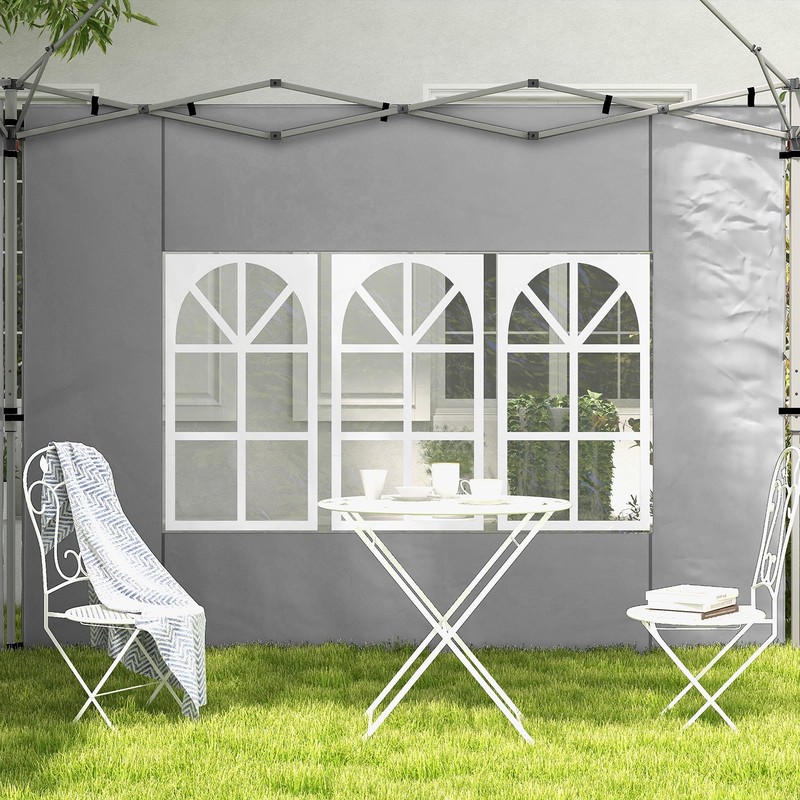 Outsunny Gazebo Side Panels with Window for 3x3(m) or 3x4m