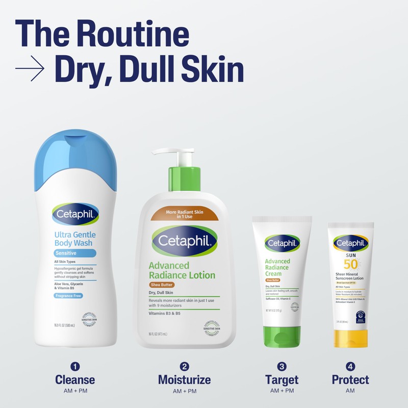 Cetaphil Body Lotion, Advanced Radiance Lotion with Shea Butter for