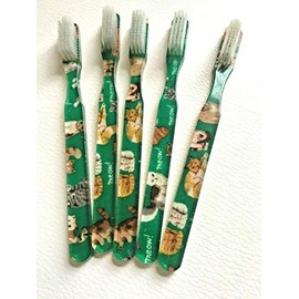 5-PACK FUN Cats Vintage Designer Toothbrush Alan Stuart of New York