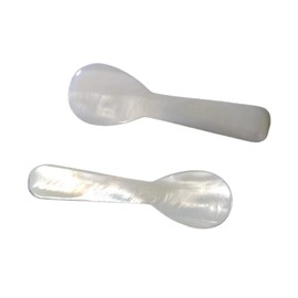 Hrlace 5 x White Mother of Pearl Spoons, Classic Caviar Serving Spoon, Small Soup Spoon, Tea Spoon, Egg Spoon, Dessert Spoon, Coffee Serving Spoon, Smoothie Spoon, Children's Spoon, Kitchen Tool, 9